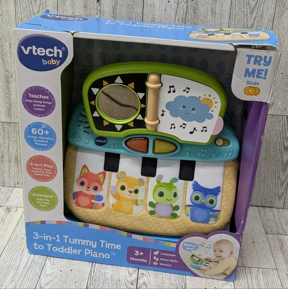 VTech Baby Interactive Musical Piano - Green and White